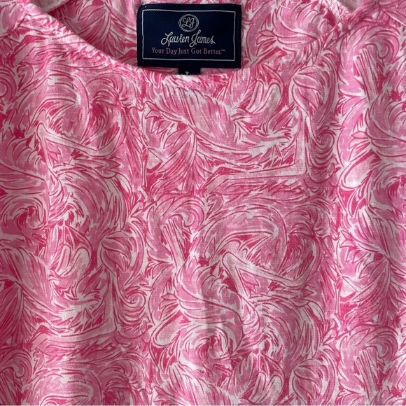 Lauren James pink feather print shift dress barbiecore 30019 - Picture 4 of 7